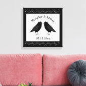 Gothic Wedding Kissing Ravens Custom Leinwanddruck (Insitu (Wohnzimmer))