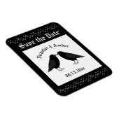 Gothic Wedding Kissing Ravens Custom Magnet (Rechte Seite)