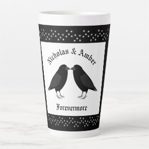 Gothic Wedding Kissing Ravens Custom Milchtasse
