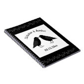 Gothic Wedding Kissing Ravens Custom Notizblock (Rechte Seite)