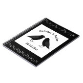 Gothic Wedding Kissing Ravens Custom Notizblock (Linke Seite)