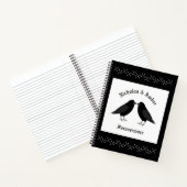 Gothic Wedding Kissing Ravens Custom Notizblock (Innenseite)