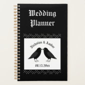 Gothic Wedding Kissing Ravens Custom Planer (Vorderseite)