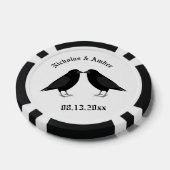 Gothic Wedding Kissing Ravens Custom Pokerchips (Einzeln)
