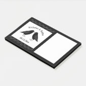 Gothic Wedding Kissing Ravens Custom Post-it Klebezettel (angewinkelt)