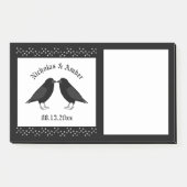 Gothic Wedding Kissing Ravens Custom Post-it Klebezettel (Vorderseite)