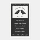 Gothic Wedding Kissing Ravens Custom Serviette (Vorderseite)