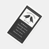 Gothic Wedding Kissing Ravens Custom Serviette (Ecke)