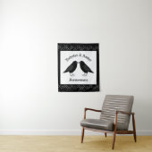 Gothic Wedding Kissing Ravens Custom Wandteppich (Beispiel)