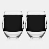 Gothic Wedding Kissing Ravens Custom Weinglas Ohne Stiel (Links)