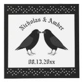 Gothic Wedding Kissing Ravens Custom Würfel (Vorderseite)