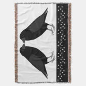 Gothic Wedding Kissing Ravens Decke (Vorderseite Vertikal)