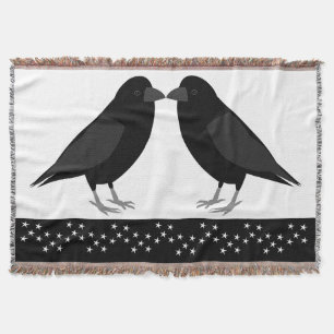 Gothic Wedding Kissing Ravens Decke