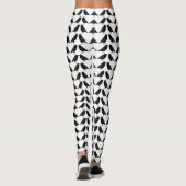 Gothic Wedding Kissing Ravens Gemustert Leggings (Rückseite)