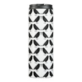 Gothic Wedding Kissing Ravens Gemustert Thermosbecher (Rückseite)