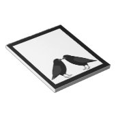 Gothic Wedding Kissing Ravens Notizblock (angewinkelt)