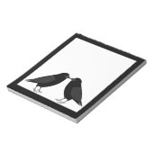 Gothic Wedding Kissing Ravens Notizblock (Rotiert)