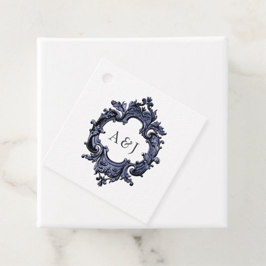 Gothic Wedding Monogram Gilded Frame Geschenkanhänger (Beispiel)