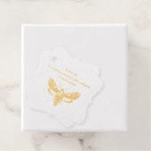 Gothic Wedding | Moth & Lace Black & White Geschenkanhänger (Mit Box)