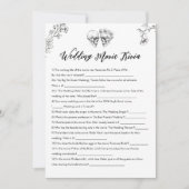 Gothic Wedding Movie Trivia Brautparty Game Einladung (Vorderseite)