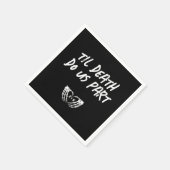 Gothic Wedding Napkins, Halloween Wedding Serviette (Ecke)
