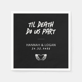 Gothic Wedding Napkins, Halloween Wedween Napkins Serviette