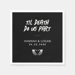 Gothic Wedding Napkins, Halloween Wedween Napkins Serviette