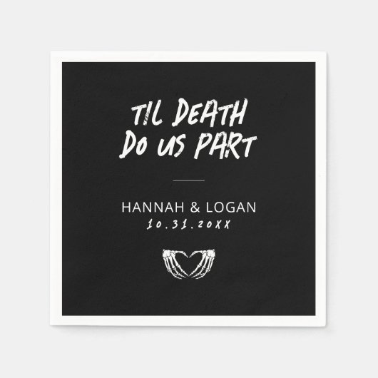 Gothic Wedding Napkins, Halloween Wedween Napkins Serviette (Vorderseite)