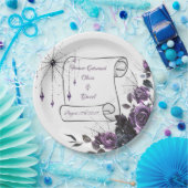 Gothic Wedding Paper Plates Floral Dark Romance Pappteller (Party)
