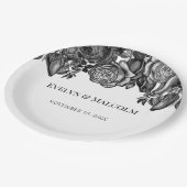 Gothic Wedding Pappteller (Schrägansicht)