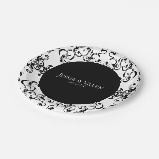 Gothic Wedding Pappteller (Schrägansicht)