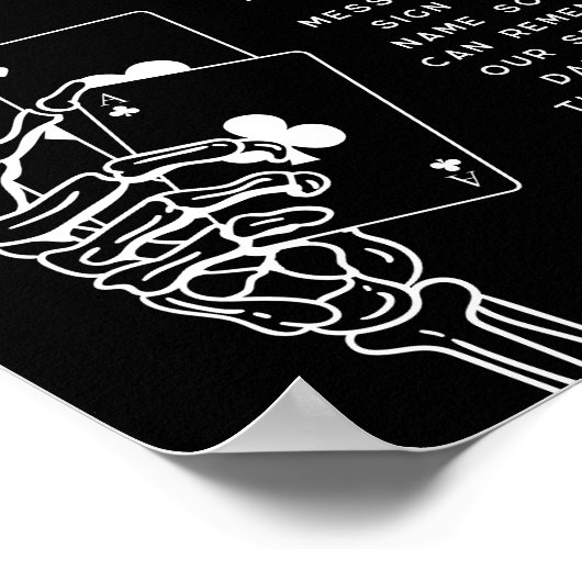 Gothic Wedding Pick A Card Gästebuchssymbol Poster (Ecke)