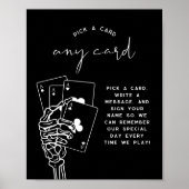 Gothic Wedding Pick A Card Gästebuchssymbol Poster (Vorne)