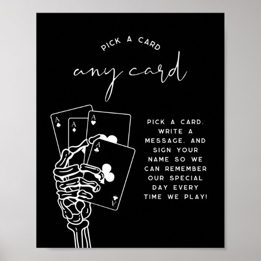 Gothic Wedding Pick A Card Gästebuchssymbol Poster (Vorne)