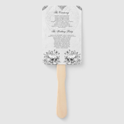 Gothic Wedding Program Fächer (Rückseite)