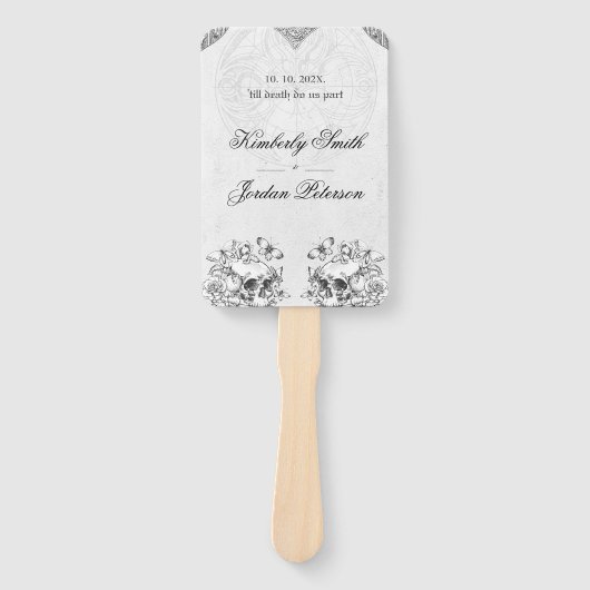 Gothic Wedding Program Fächer (Vorderseite)