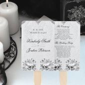 Gothic Wedding Program Fächer