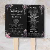 Gothic Wedding Program Hand Fan Fächer