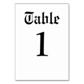Gothic Wedding Reception Tischnummer (Rückseite)