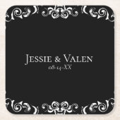 Gothic Wedding Rechteckiger Pappuntersetzer (Vorderseite)