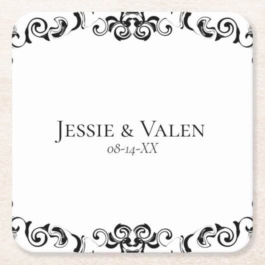 Gothic Wedding Rechteckiger Pappuntersetzer (Vorderseite)