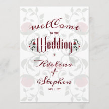 Gothic Wedding Rote Rosen Moody Order of Service