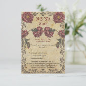 Gothic Wedding RSVP Card | Vintag Karte (Stehend Vorderseite)