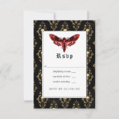Gothic Wedding RSVP Karte (Vorderseite)