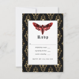 Gothic Wedding RSVP Karte