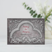 Gothic Wedding RSVP-Karte RSVP Karte (Stehend Vorderseite)