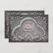 Gothic Wedding RSVP-Karte RSVP Karte (Vorne/Hinten)