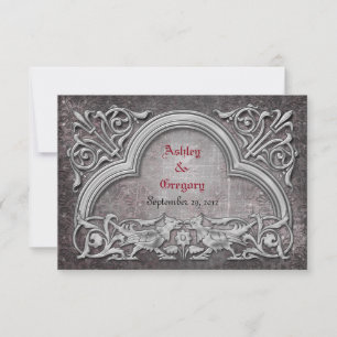 Gothic Wedding RSVP-Karte RSVP Karte