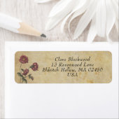 Gothic Wedding Rücksendeadresse Dunkle Blume Vinta (Insitu)