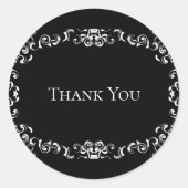 Gothic Wedding Runder Aufkleber (Vorderseite)